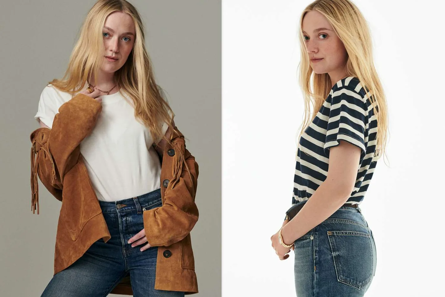 Dakota Fanning x Madewell, looks da coleção, 2025.