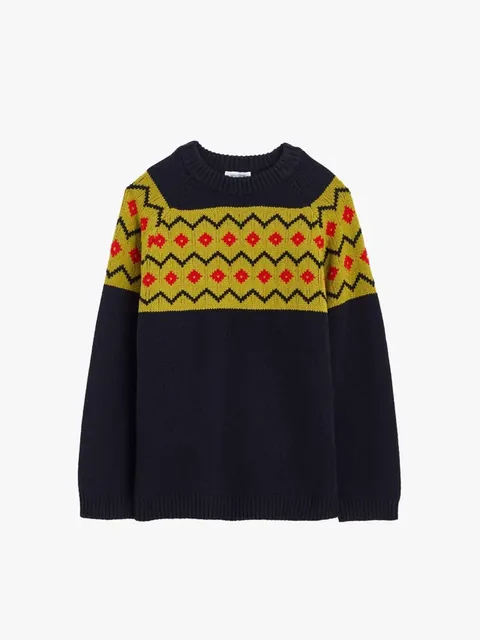 Suéter fair isle em lã, Alexa Chung x Madewell.